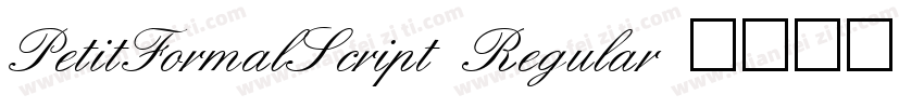 PetitFormalScript Regular 语言英文字体转换